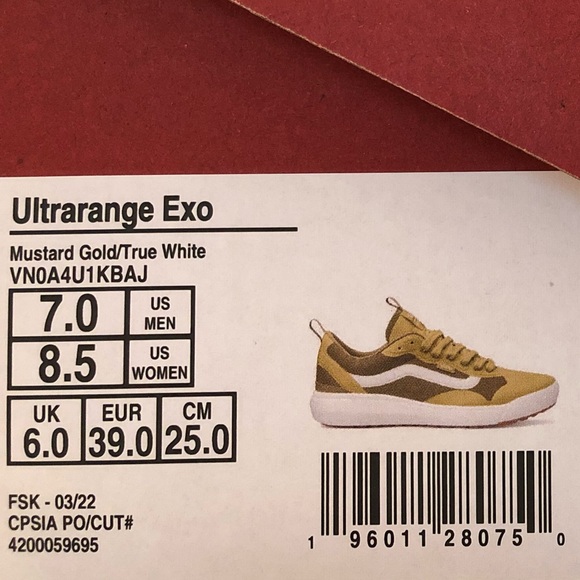 Vans Ultrarange Exo “Mustard Gold/True White” - Picture 6 of 6